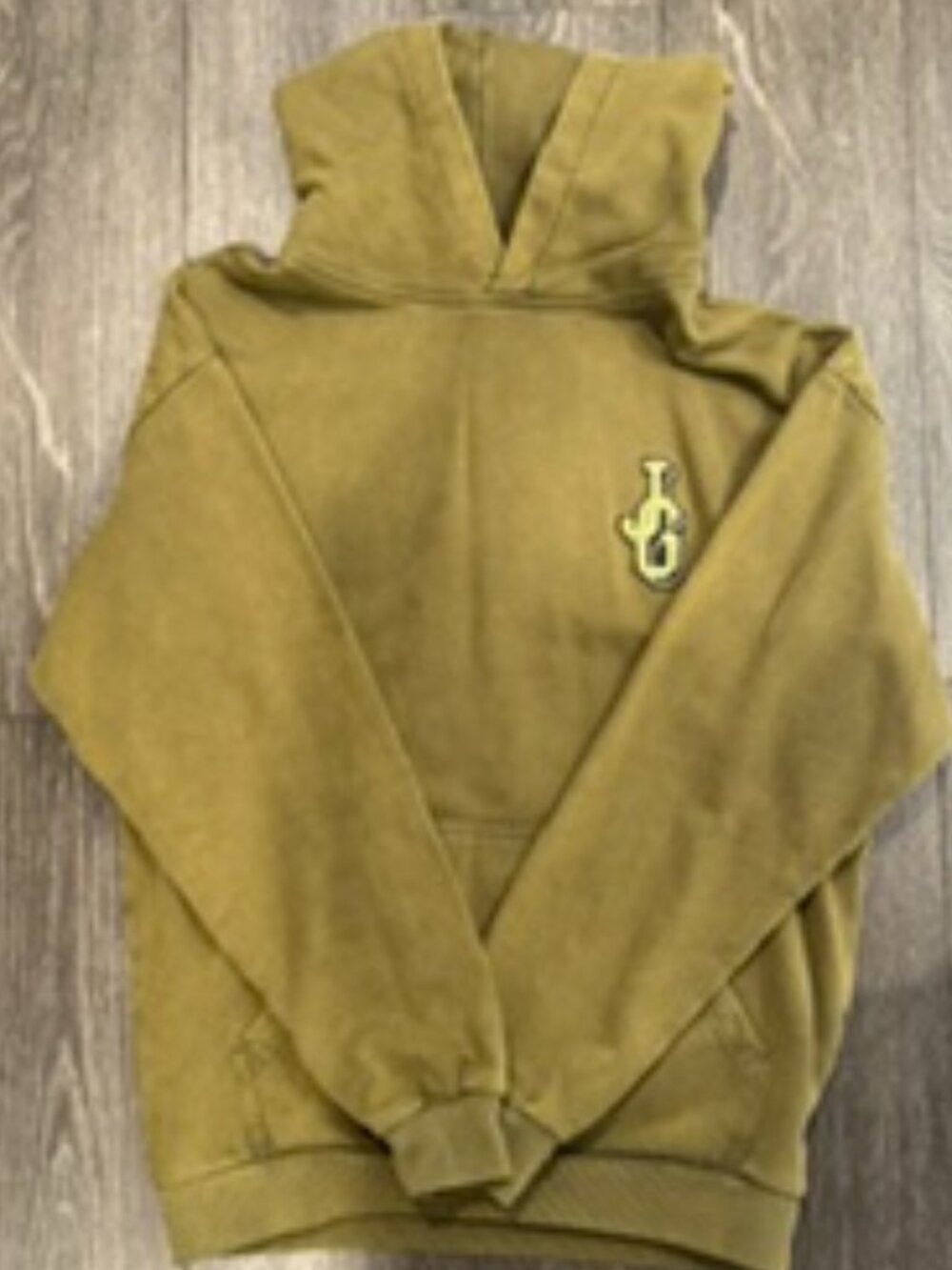 John Geiger JG Embroidered Logo Army Green Pullover Hoodie